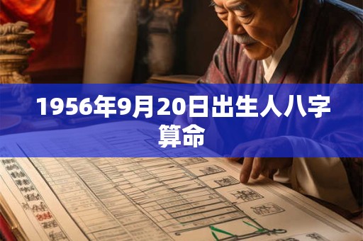 1956年9月20日出生人八字算命