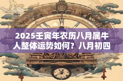 2025壬寅年农历八月属牛人整体运势如何？八月初四是吉日不