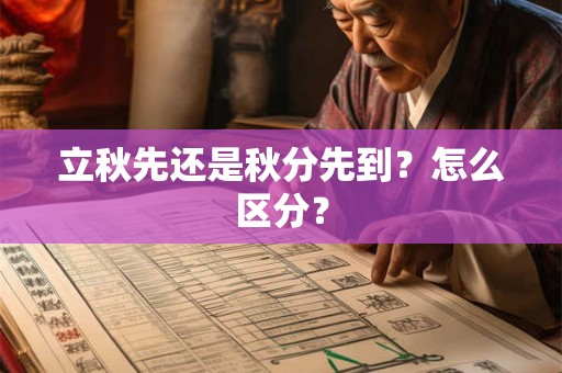 立秋先还是秋分先到？怎么区分？