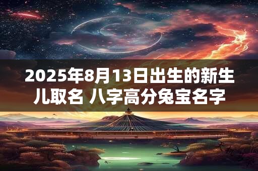 2025年8月13日出生的新生儿取名 八字高分兔宝名字