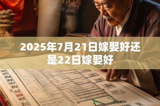 2025年7月21日嫁娶好还是22日嫁娶好