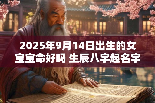 2025年9月14日出生的女宝宝命好吗 生辰八字起名字