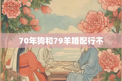 70年狗和79羊婚配行不