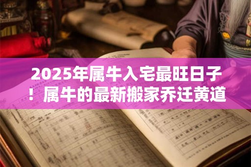 2025年属牛入宅最旺日子！属牛的最新搬家乔迁黄道吉日查询