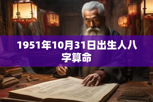 详细阅读:1951年10月31日出生人八字算命 1951年10月31日出生人八字算命