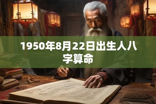 1950年8月22日出生人八字算命