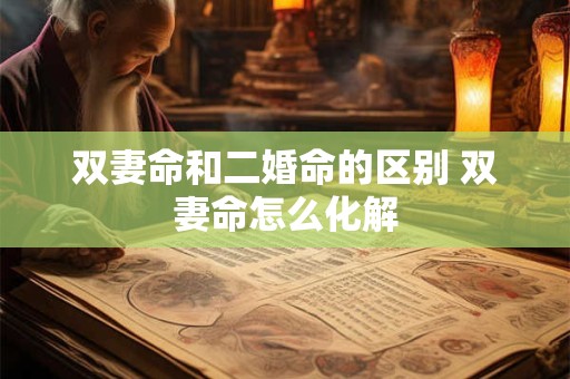 双妻命和二婚命的区别 双妻命怎么化解 双妻命和二婚命的区别 双妻命怎么化解