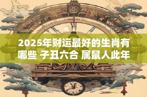 2025年财运最好的生肖有哪些 子丑六合 属鼠人此年回报丰厚