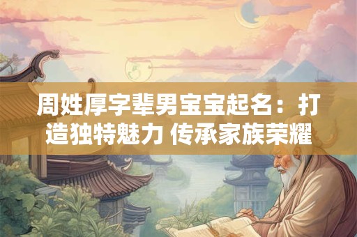 周姓厚字辈男宝宝起名：打造独特魅力 传承家族荣耀