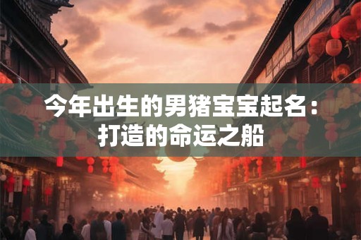 今年出生的男猪宝宝起名：打造的命运之船