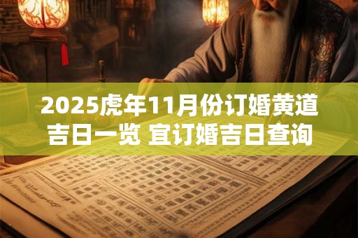 2025虎年11月份订婚黄道吉日一览 宜订婚吉日查询