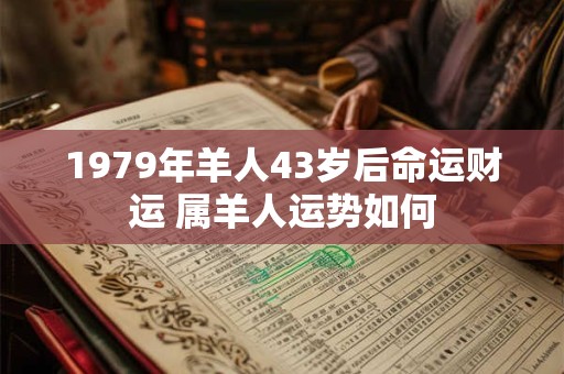 1979年羊人43岁后命运财运 属羊人运势如何