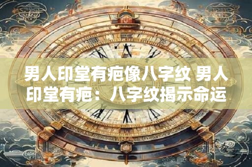 男人印堂有疤像八字纹 男人印堂有疤：八字纹揭示命运之谜