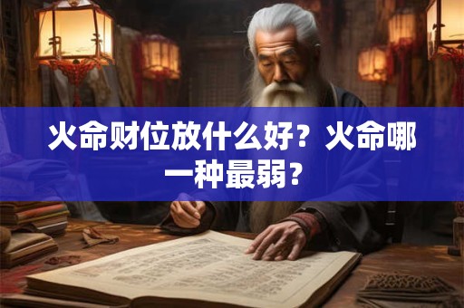 火命财位放什么好？火命哪一种最弱？