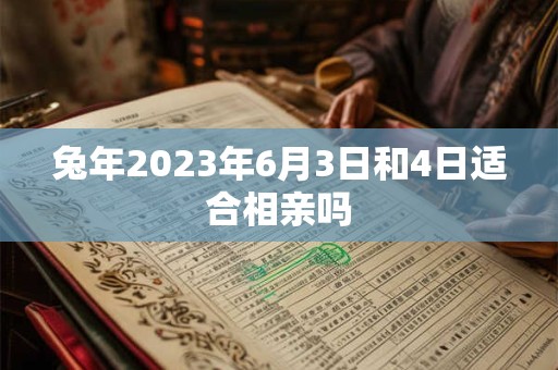 兔年2023年6月3日和4日适合相亲吗