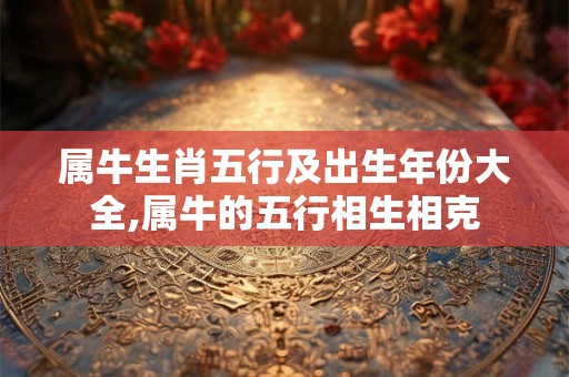 属牛生肖五行及出生年份大全,属牛的五行相生相克