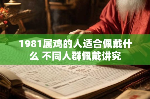 1981属鸡的人适合佩戴什么 不同人群佩戴讲究