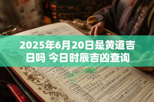 2025年6月20日是黄道吉日吗 今日时辰吉凶查询