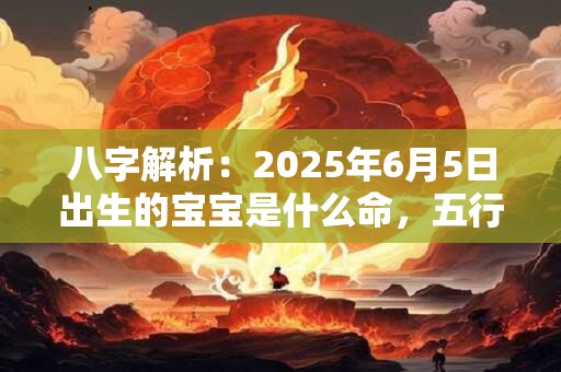 八字解析：2025年6月5日出生的宝宝是什么命，五行缺什么