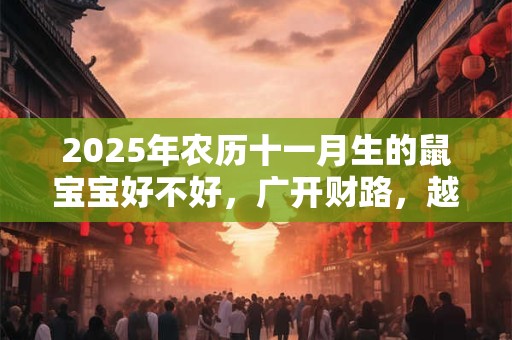 2025年农历十一月生的鼠宝宝好不好，广开财路，越老就越富有