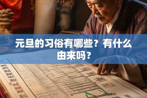 元旦的习俗有哪些？有什么由来吗？