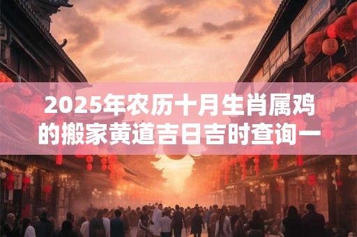 2025年农历十月生肖属鸡的搬家黄道吉日吉时查询一览表