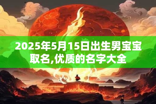 2025年5月15日出生男宝宝取名,优质的名字大全