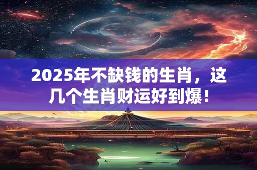 2025年不缺钱的生肖，这几个生肖财运好到爆！