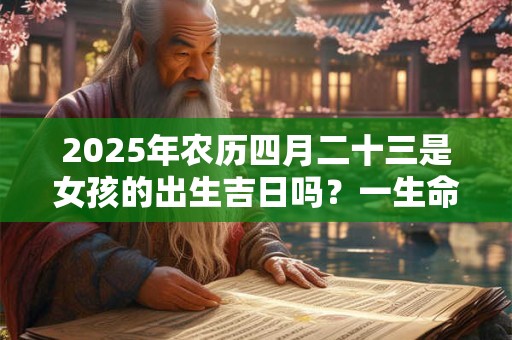2025年农历四月二十三是女孩的出生吉日吗？一生命运好吗？