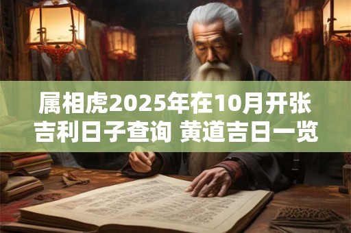 属相虎2025年在10月开张吉利日子查询 黄道吉日一览表