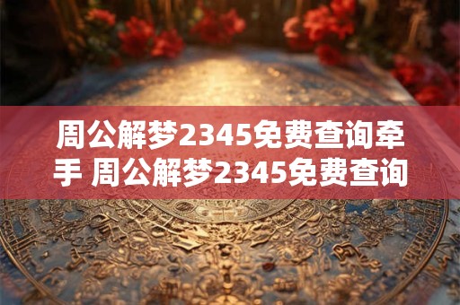 周公解梦2345免费查询牵手 周公解梦2345免费查询大全查询