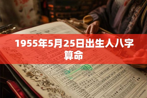 1955年5月25日出生人八字算命