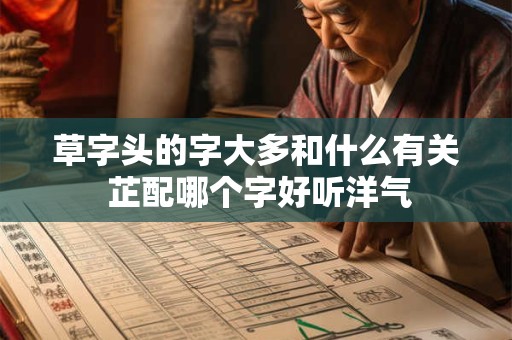 草字头的字大多和什么有关 芷配哪个字好听洋气