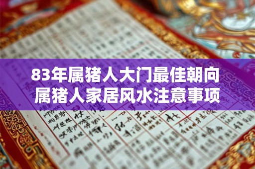 83年属猪人大门最佳朝向 属猪人家居风水注意事项
