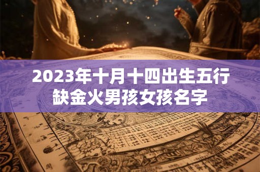 2023年十月十四出生五行缺金火男孩女孩名字