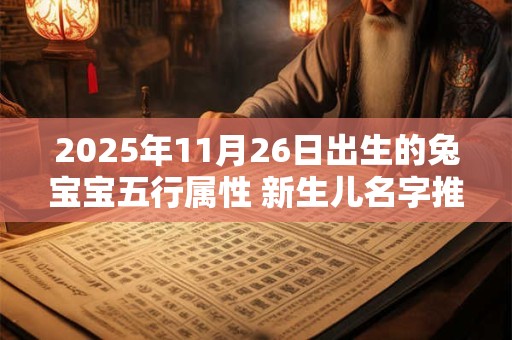 2025年11月26日出生的兔宝宝五行属性 新生儿名字推荐