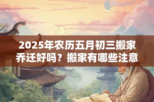 2025年农历五月初三搬家乔迁好吗？搬家有哪些注意事项？