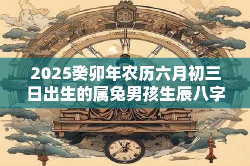 2025癸卯年农历六月初三日出生的属兔男孩生辰八字命运详解 2025癸卯年农历六月初三日出生的属兔男孩生辰八字命运详解
