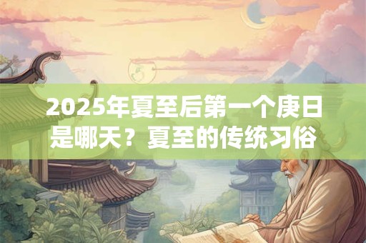 2025年夏至后第一个庚日是哪天？夏至的传统习俗