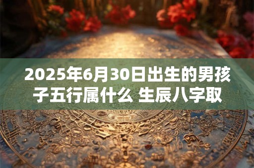 2025年6月30日出生的男孩子五行属什么 生辰八字取名