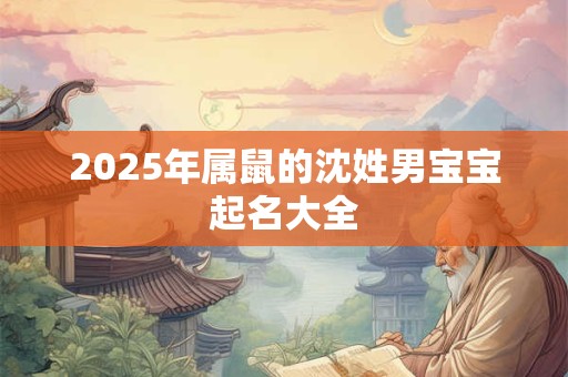 2025年属鼠的沈姓男宝宝起名大全