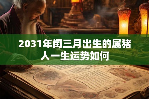 2031年闰三月出生的属猪人一生运势如何