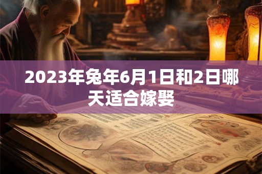 2023年兔年6月1日和2日哪天适合嫁娶