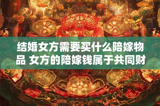 结婚女方需要买什么陪嫁物品 女方的陪嫁钱属于共同财产吗
