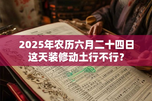 2026年农历六月二十四日这天装修动土行不行？