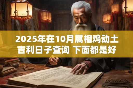 2025年在10月属相鸡动土吉利日子查询 下面都是好日子
