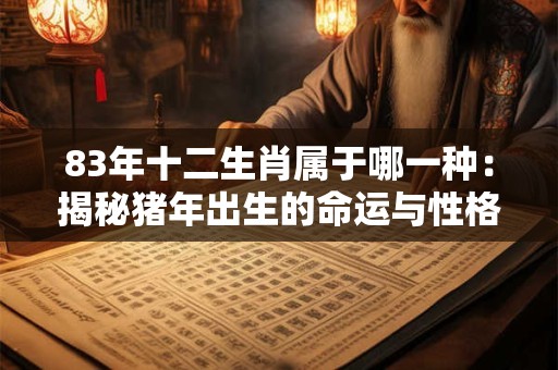 83年十二生肖属于哪一种：揭秘猪年出生的命运与性格