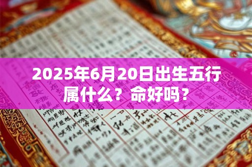2025年6月20日出生五行属什么？命好吗？
