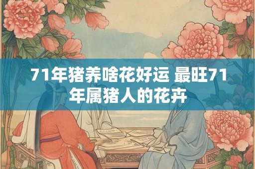 71年猪养啥花好运 最旺71年属猪人的花卉