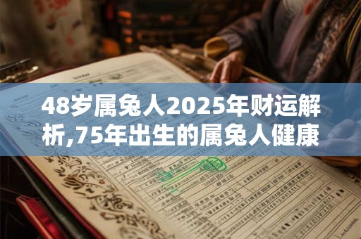 48岁属兔人2025年财运解析,75年出生的属兔人健康运势